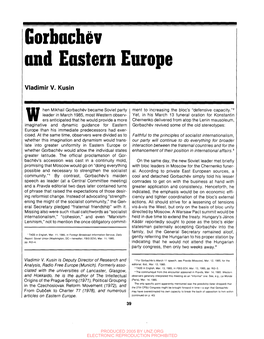 Gorbachev and Eastern Europe
