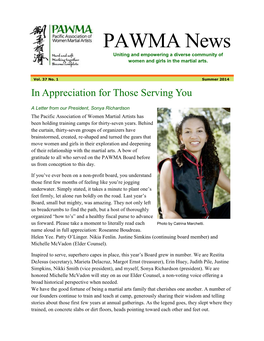 PAWMA News Uniting and Empowering a Diverse Community of Women and Girls in the Martial Arts