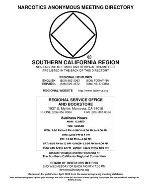 Southern California Region of Narcotics Anonymous