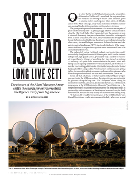 The Closure of the Allen Telescope Array Shifts the Search For