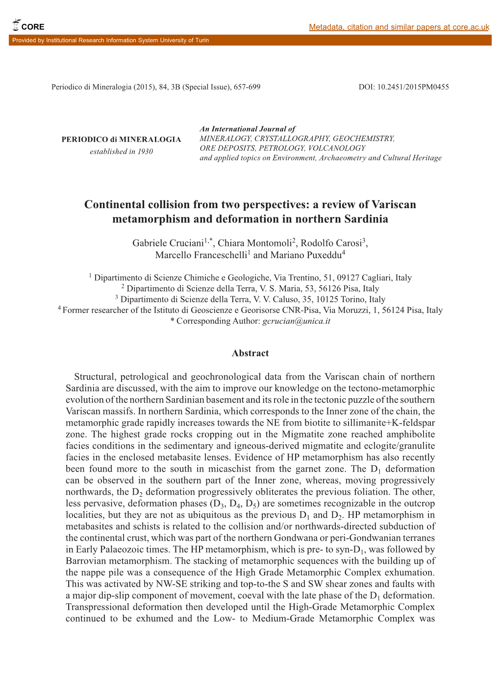 A Review of Variscan Metamorphism and Deformation in Northern Sardinia