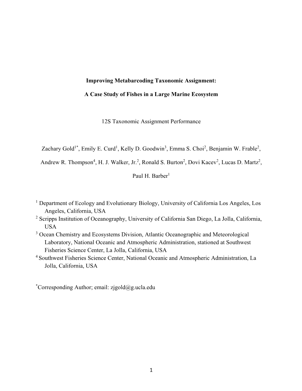 Improving Metabarcoding Taxonomic Assignment: a Case Study Of