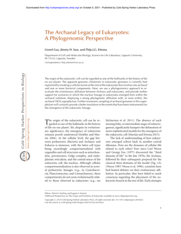 The Archaeal Legacy of Eukaryotes: a Phylogenomic Perspective