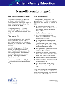 Neurofibromatosis Type 1