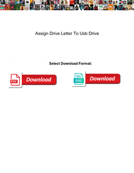 Assign Drive Letter to Usb Drive