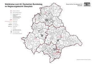 Wahlkreise Zum 20. Deutschen Bundestag Im Regierungsbezirk