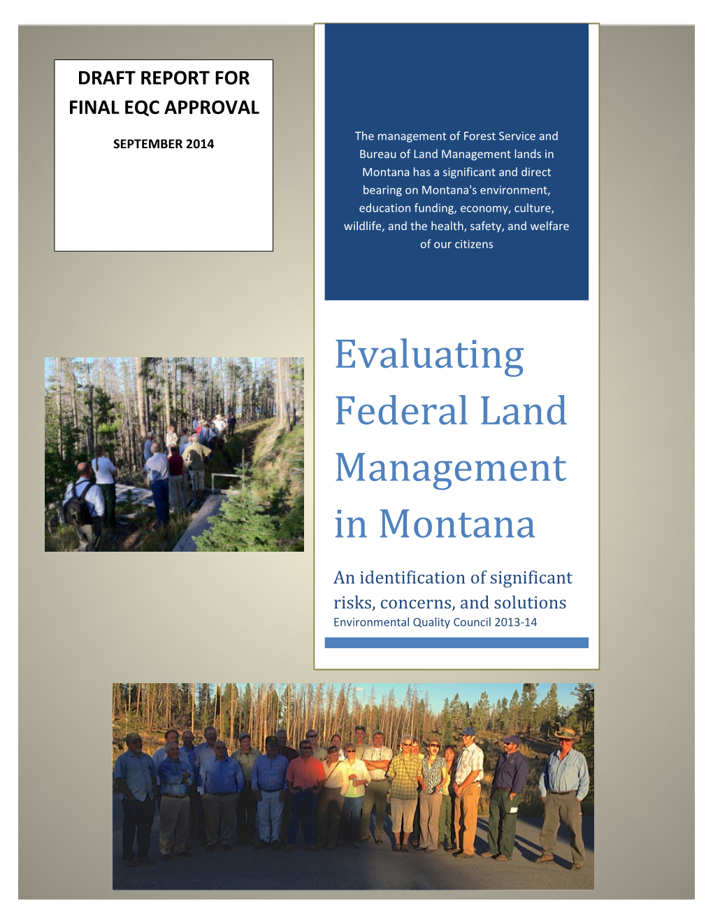 Evaluating Federal Land Management in Montana