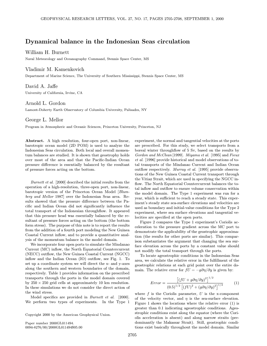 Dynamical Balance in the Indonesian Seas Circulation