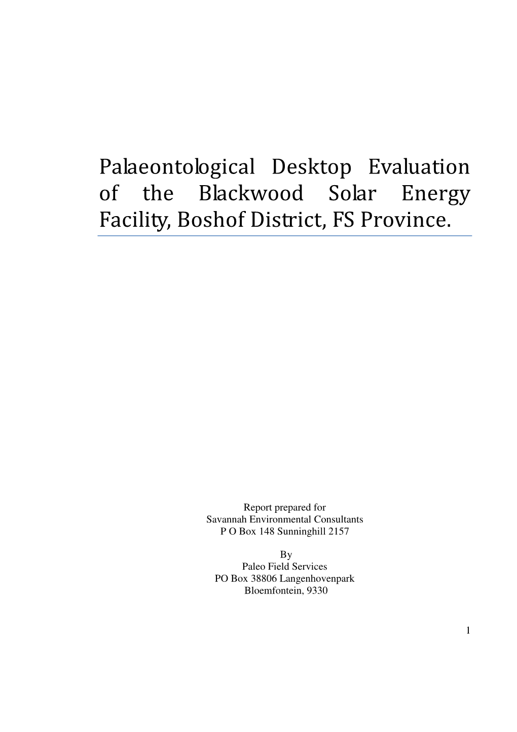 Annexure 12. Paleontological Impact Assessment (Desktop).Pdf