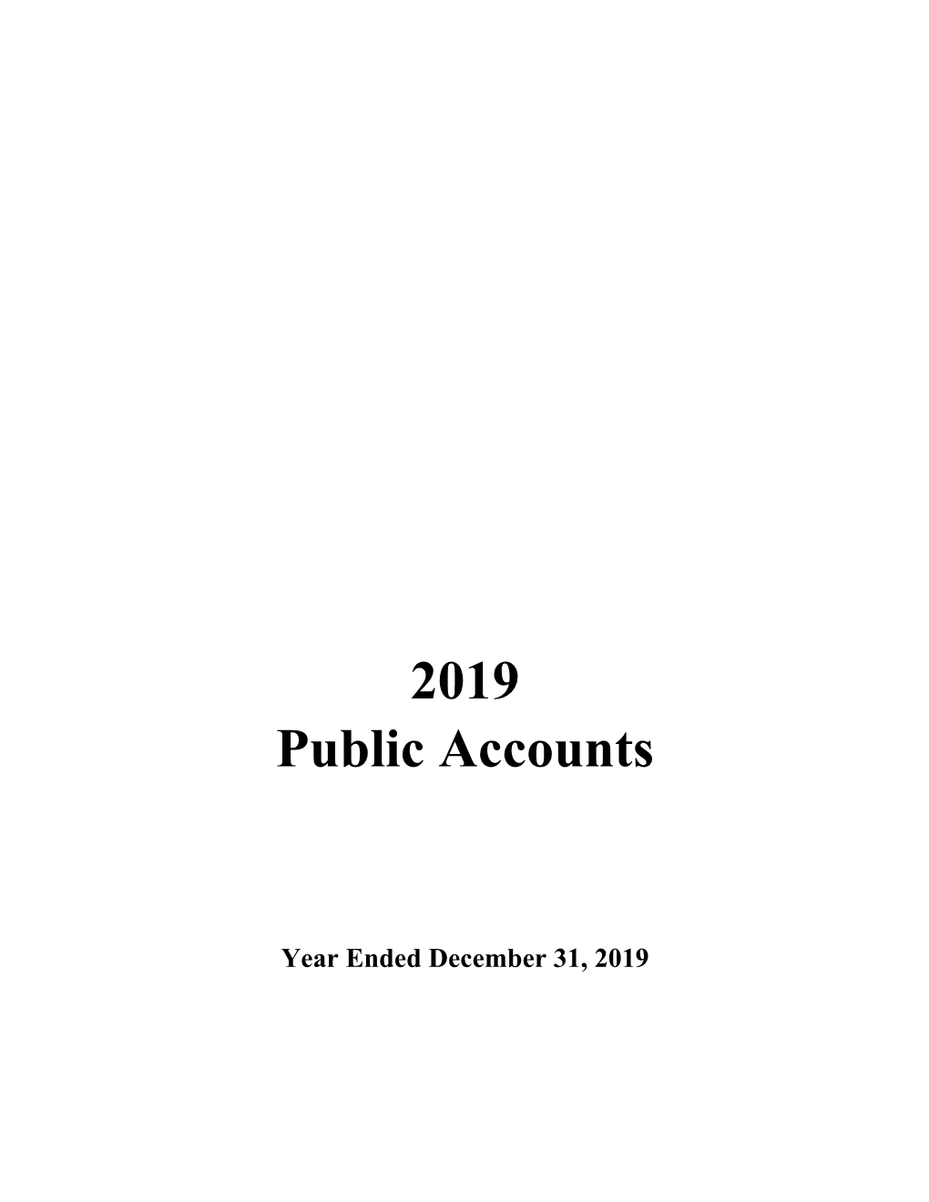 2019 Public Accounts