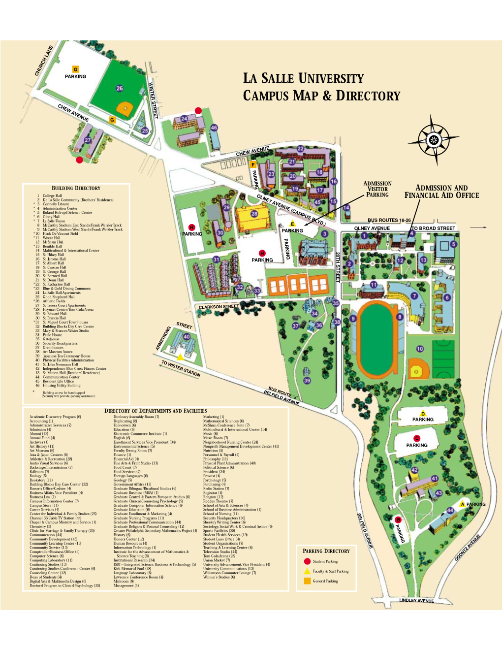 La Salle University Campus Map & Directory