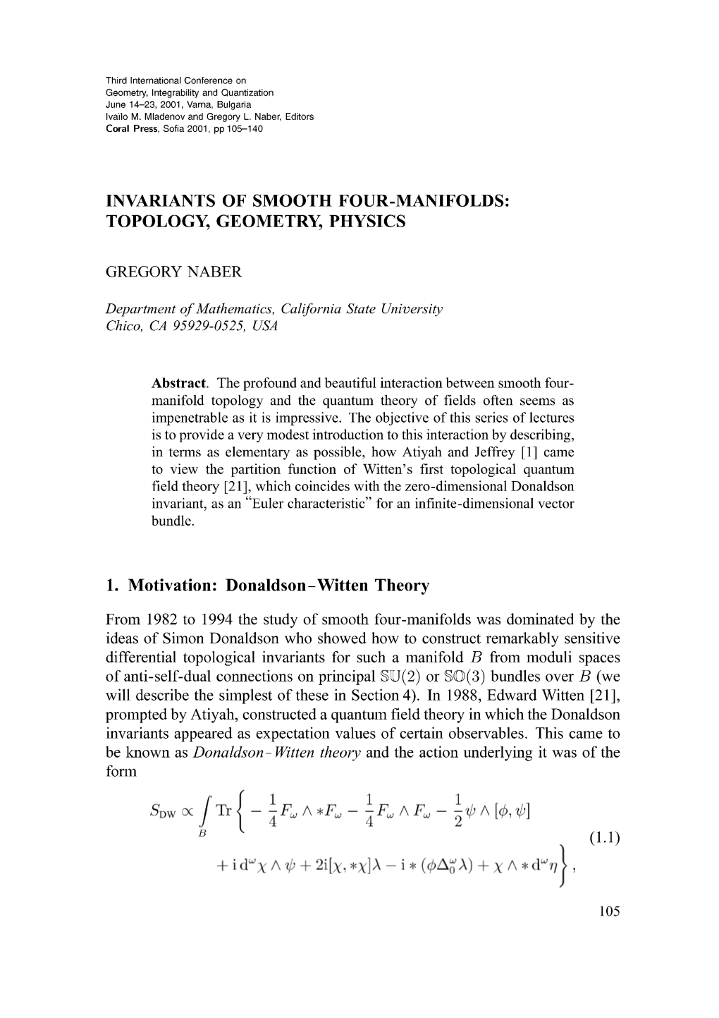 Donaldson-Witten Theory