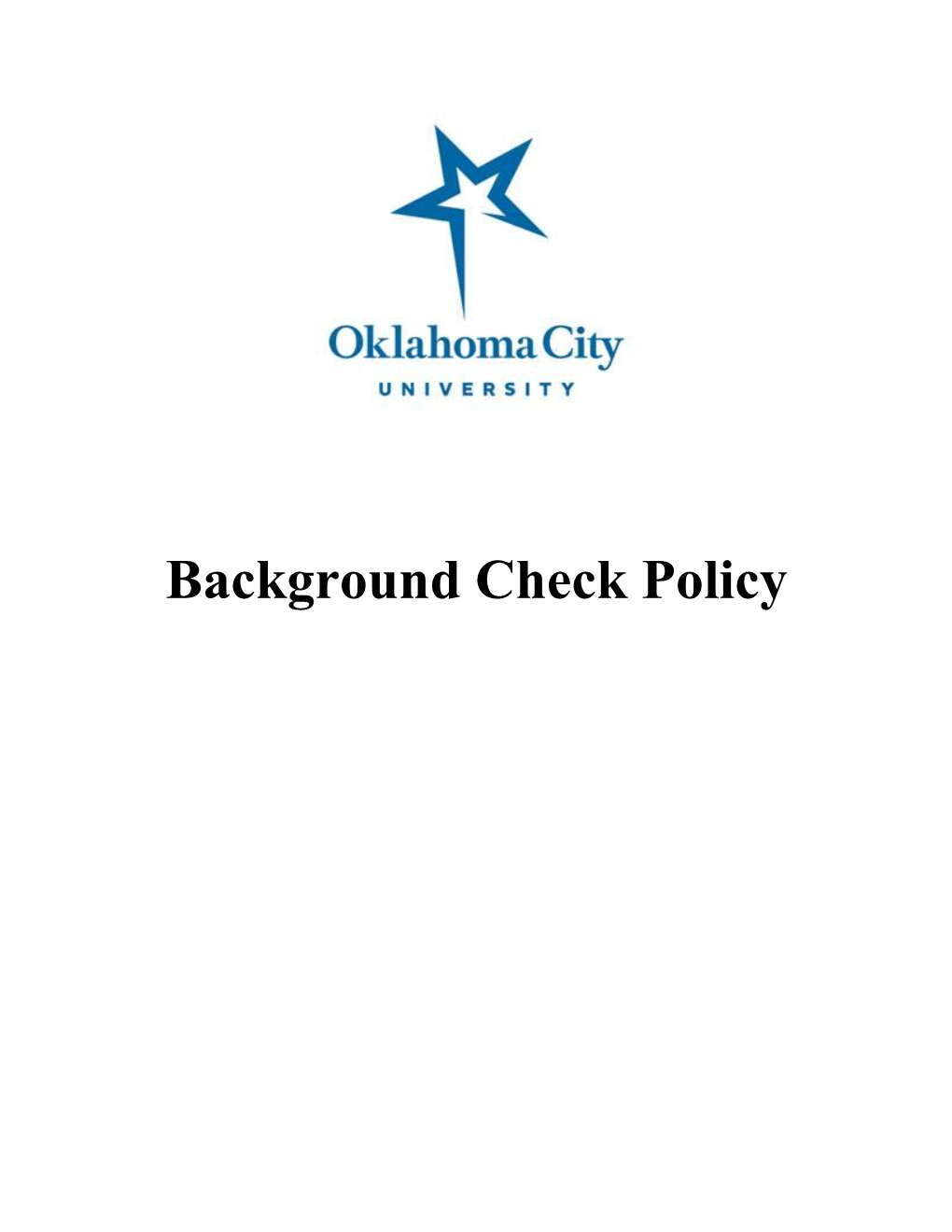 Background Check Policy