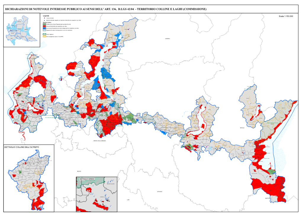 Dichiarazioni Di Notevole Interesse Pubblico Ai Sensi Dell' Art. 136, D.Lgs 42/04 - Territorio Colline E Laghi (Commissione)