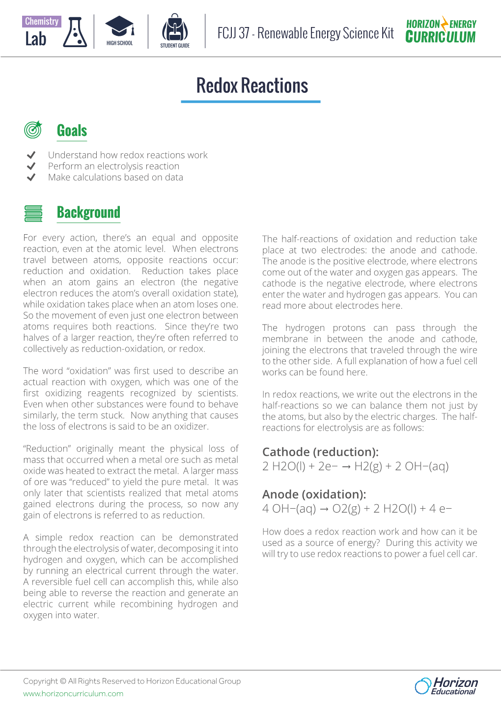 Redox Reactions