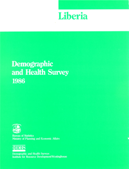 Liberia Demographic and Health Survey 1986 [FR22]