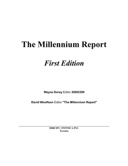 The Millennium Report