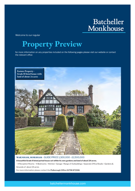 Property Preview for More Information on Any Properties Included on the Following Pages Please Visit Our Website Or Contact the Relevant Office