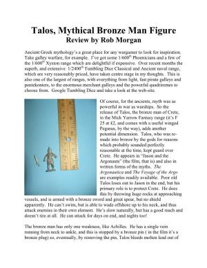 Talos, Mythical Bronze Man Figure Review by Rob Morgan
