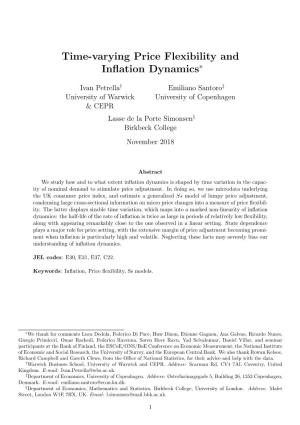 Time-Varying Price Flexibility and Inflation Dynamics