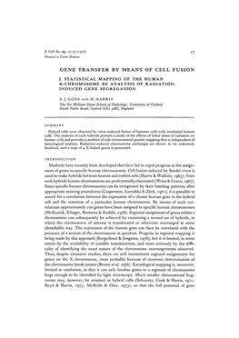 Gene Transfer by Means of Cell Fusion