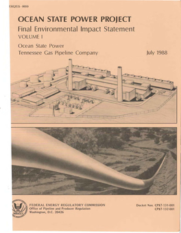 OCEAN STATE POWER PROJECT Final Environmental Impact Statement VOLUME I