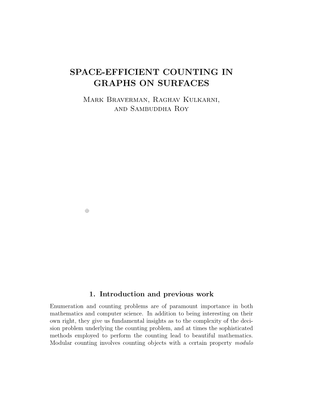 Space-Efficient Counting in Graphs on Surfaces