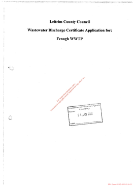 Leitrim County Council Wastewater Discharge Certificate Application