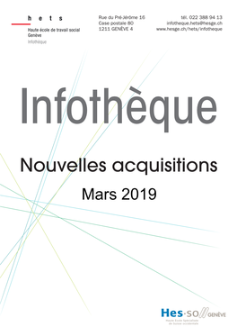 Nouvelles Acquisitions Table Des Matières