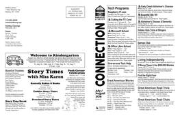 Story Times Celebration Especially for Single Person Households