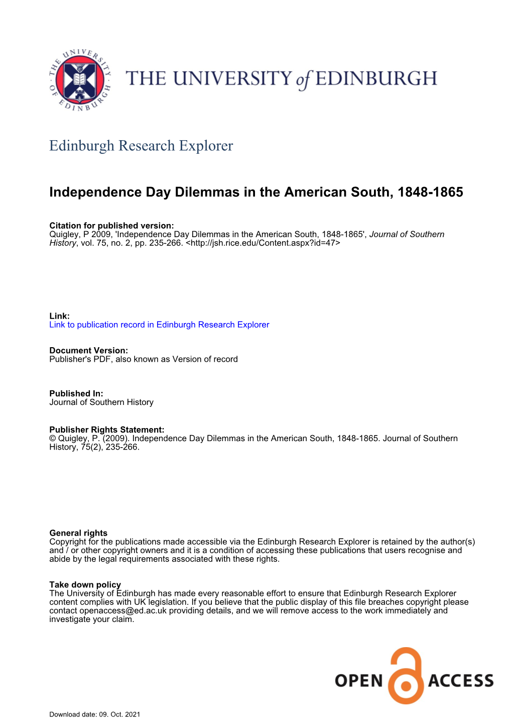 Edinburgh Research Explorer