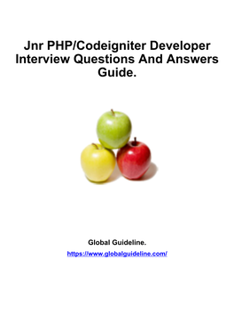 Jnr PHP/Codeigniter Developer Interview Questions and Answers Guide