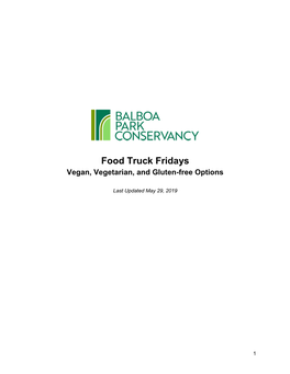 Food Truck Fridays Vegan, Vegetarian, and Gluten-Free Options