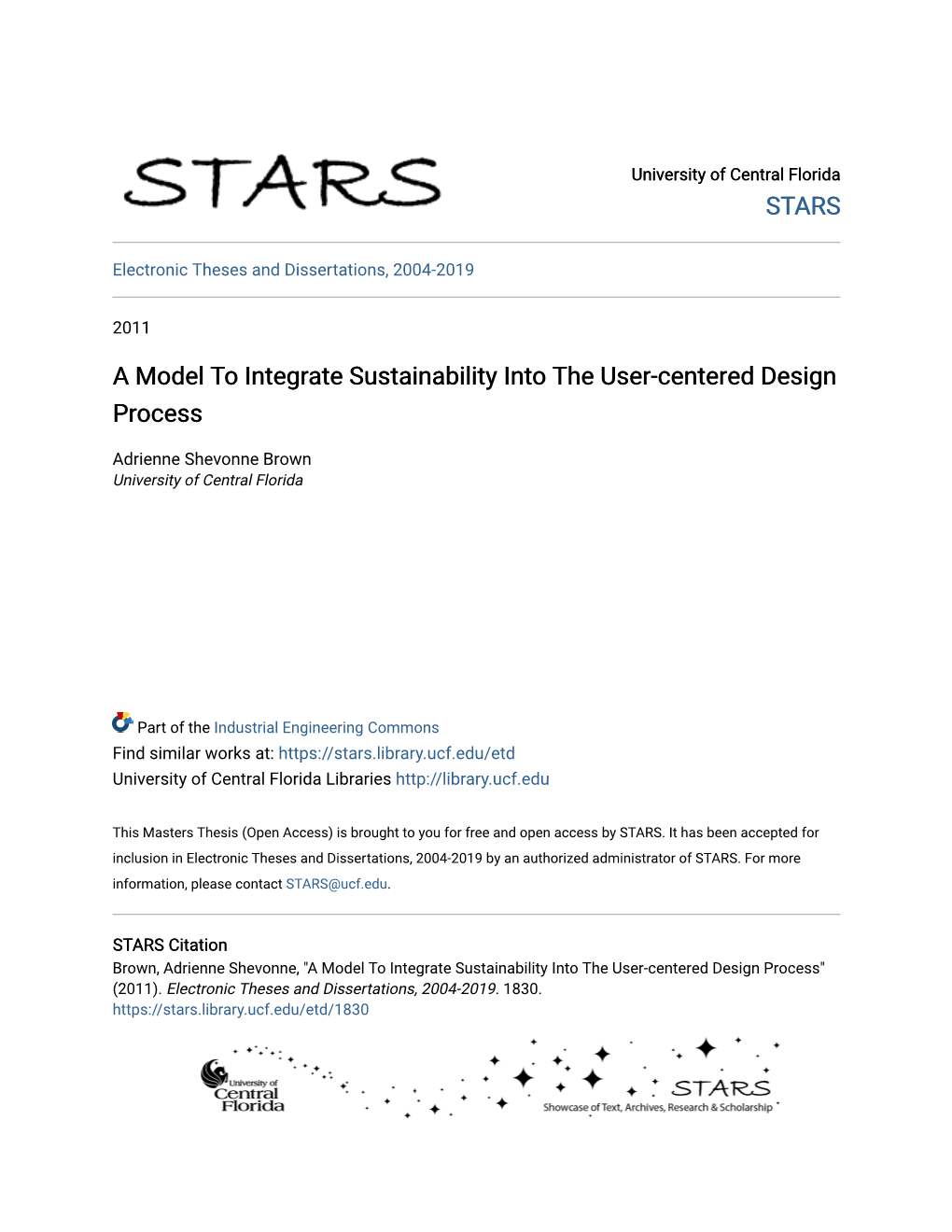 A Model to Integrate Sustainability Into the User-Centered Design Process