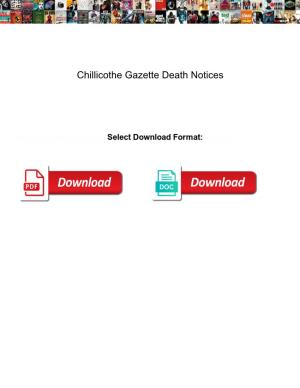 Chillicothe Gazette Death Notices