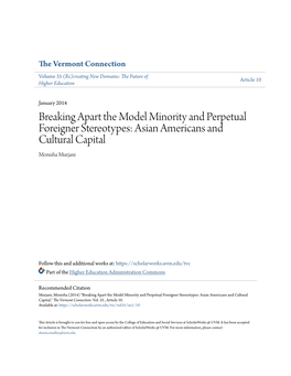 Asian Americans and Cultural Capital Monisha Murjani