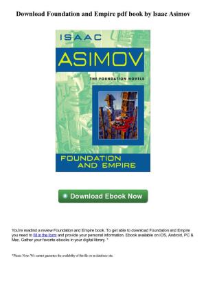 Download Foundation and Empire Pdf Book by Isaac Asimov