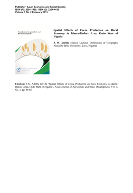 Effect of Selected Insecticide on Whitefly