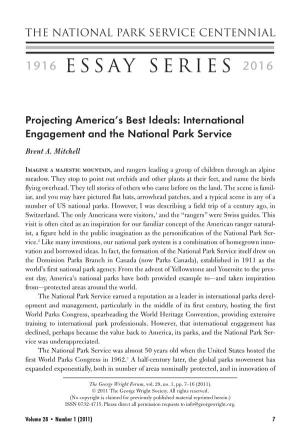 Projecting America's Best Ideals: International Engagement and the National Park Service