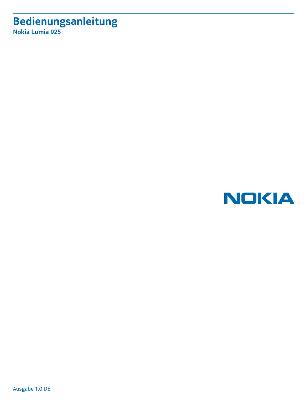 Bedienungsanleitung Nokia Lumia 925