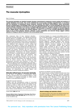 The Muscular Dystrophies