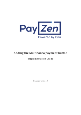Adding the Multibanco Payment Button