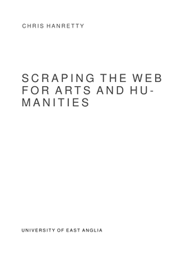 Scraping the Web for Arts and Humanities