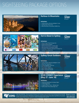 Sightseeing Package Options