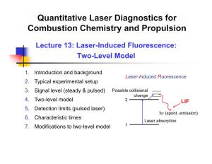 Lecture 13: Laser-Induced Fluorescence: Two-Level Model