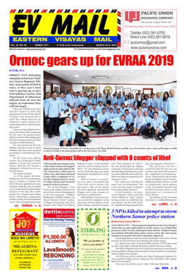 Ormoc Gears up for EVRAA 2019