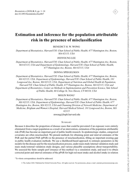 Estimation and Inference for the Population Attributable Risk in the Presence of Misclassification