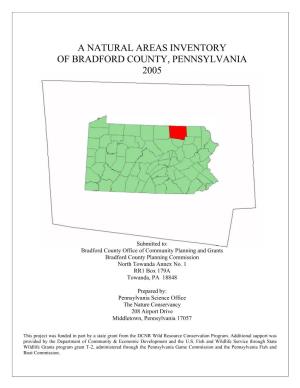 Natural Areas Inventory of Bradford County, Pennsylvania 2005