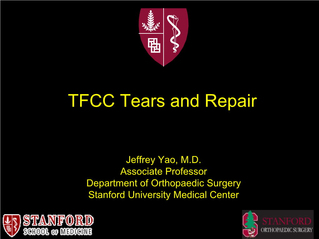 TFCC Tears and Repair