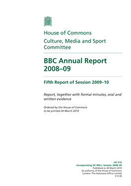 BBC Annual Report 2008–09